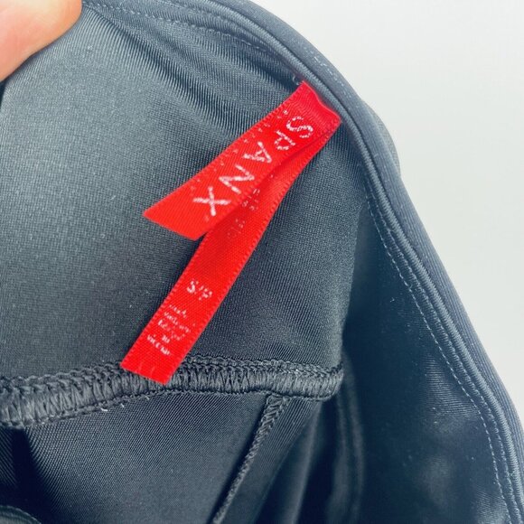 Spanx Leggins Size S Women’s Moto Faux Leather High Rise Black - Picture 12 of 14